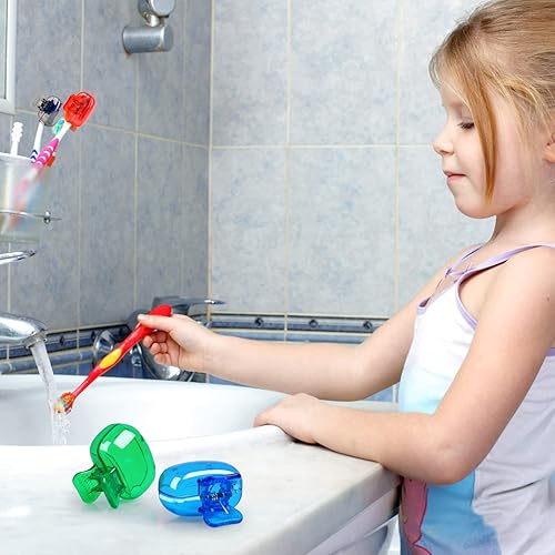 Miniatura 5 de Paquete de 6 fundas para cepillos de dientes portátiles, protectores de cepillos de dientes, clips de viaje, protector de plástico para cepillo