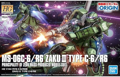 Miniatura 8 de Bandai Hobby - Gundam The Origin - #25 Zaku II Tipo C-6R6, Bandai Spirits HG 1144 Model Kit