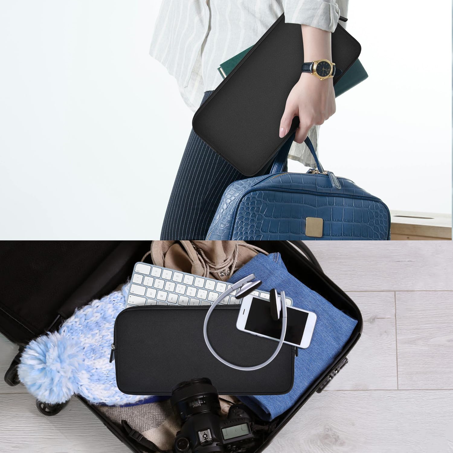 CASEDAO Magic Keyboard Sleeve Case, Padded Shockproof Protective Bag for 2024 Apple iMac 24 inch M4 M3 Magic Keyboard w/out Touch ID A2449 A2450,Wireless Magic Keyboard 2 MLA22LL/A A1644 Pouch for Mac - Image 6