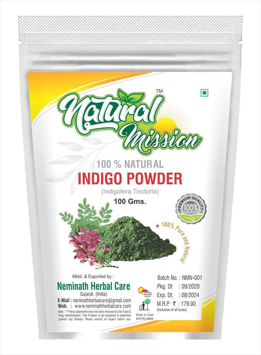 Indigo Powder (Indigofera Tinctoria) For Hair -100Grams-picture-33