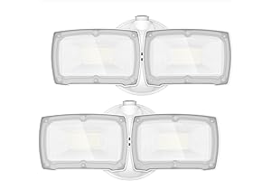 LEPOWER Dusk to Dawn Outdoor LED Flood Lights with Adjustable Heads