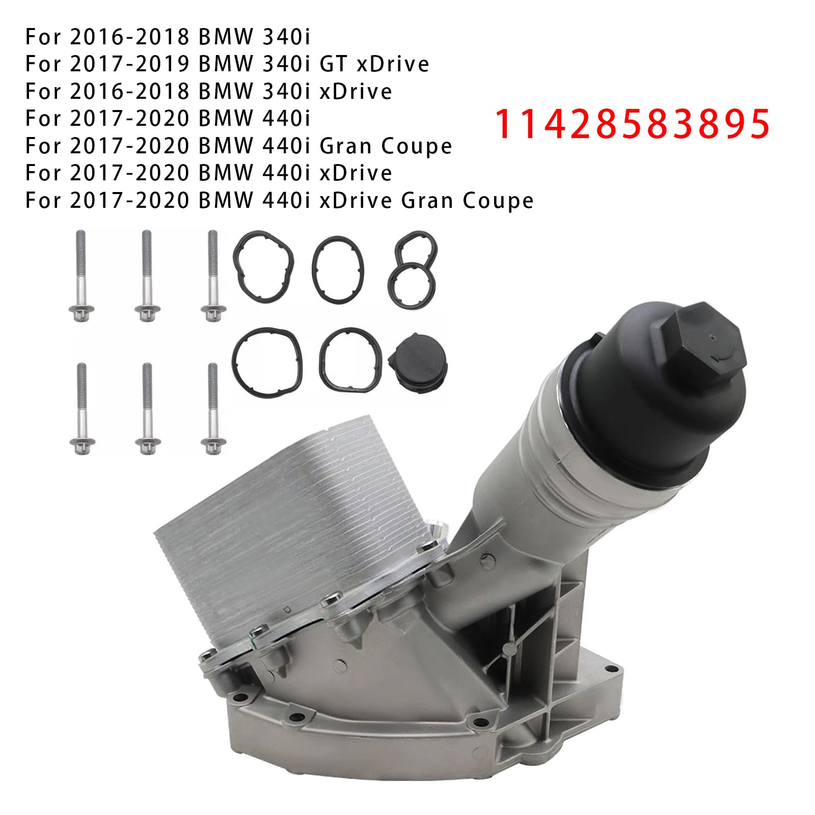 MAD HORNETS Oil Cooler Filter Housing 11428583895 Passend für BMW B58 340i 440i 540i 740i xDrive 3.0L