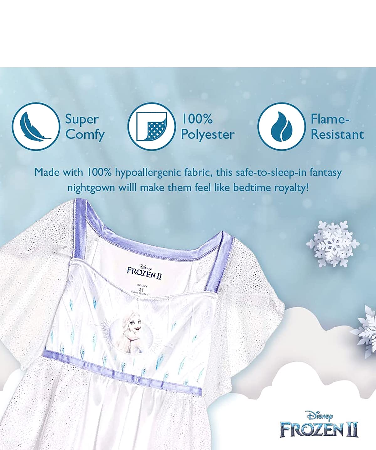 Disney Camisón infantil Frozen Fantasy Princesa Elsa