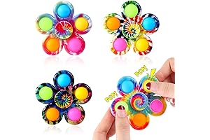 Deal Fidget Spinner Bulk Tie Dye 4 Pack