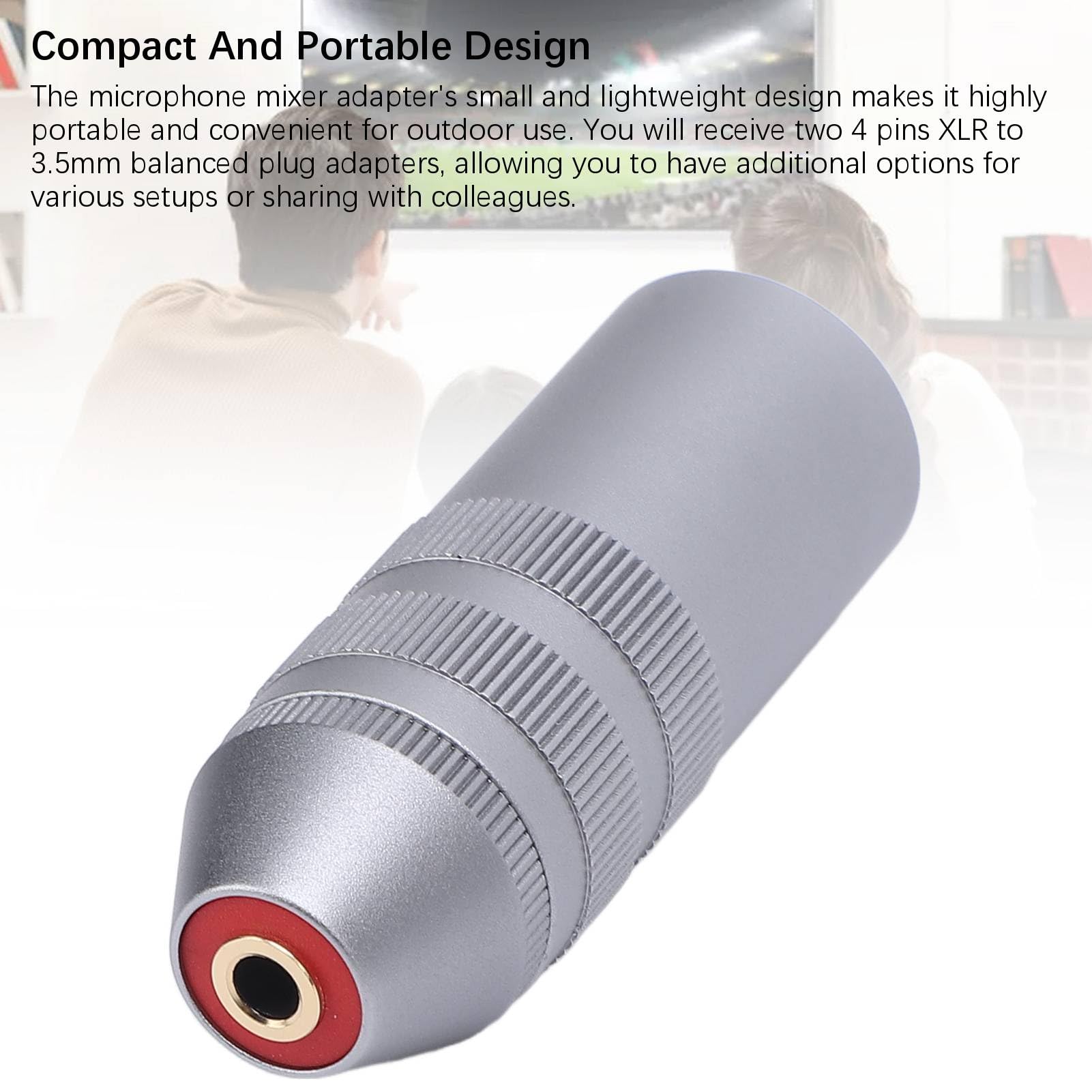 Cryfokt Stereo Jack Plug Cable Adapter, Reliable Metal Construction