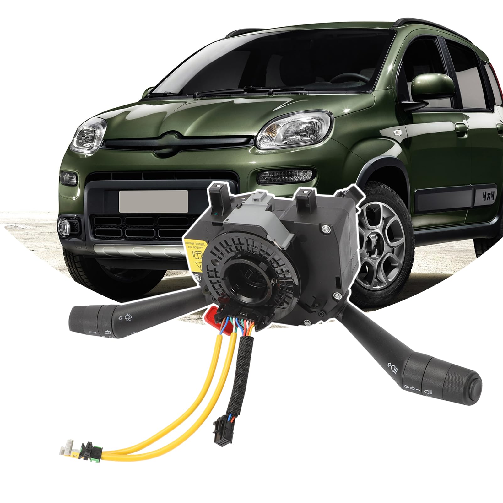 Commutateur De Direction Multifonction Compatible Fiat Grande Punto / Punto / Punto Evo - Équivalent 735471936 / 735521315 - Clignotants, Feux, Essuie-Glaces, Radio