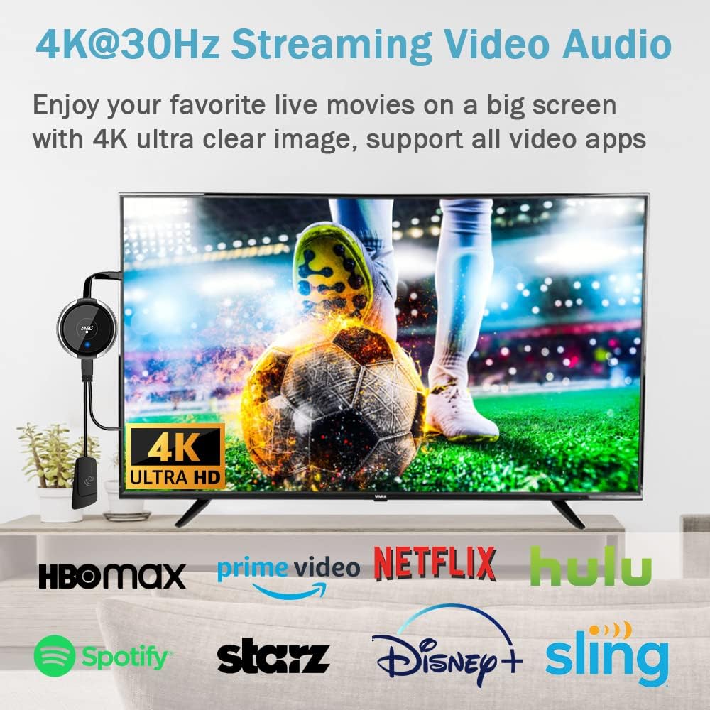 Wireless HDMI Transmitter and Receiver 4K Kits, 2 Transmitters and One Receiver, Casting 5G Stable Signal Video/Audio for PC, Laptop, Camera, Blu-ray, Netfix, PS5 to Monitor, Projector, HDTV 165FT/50M
