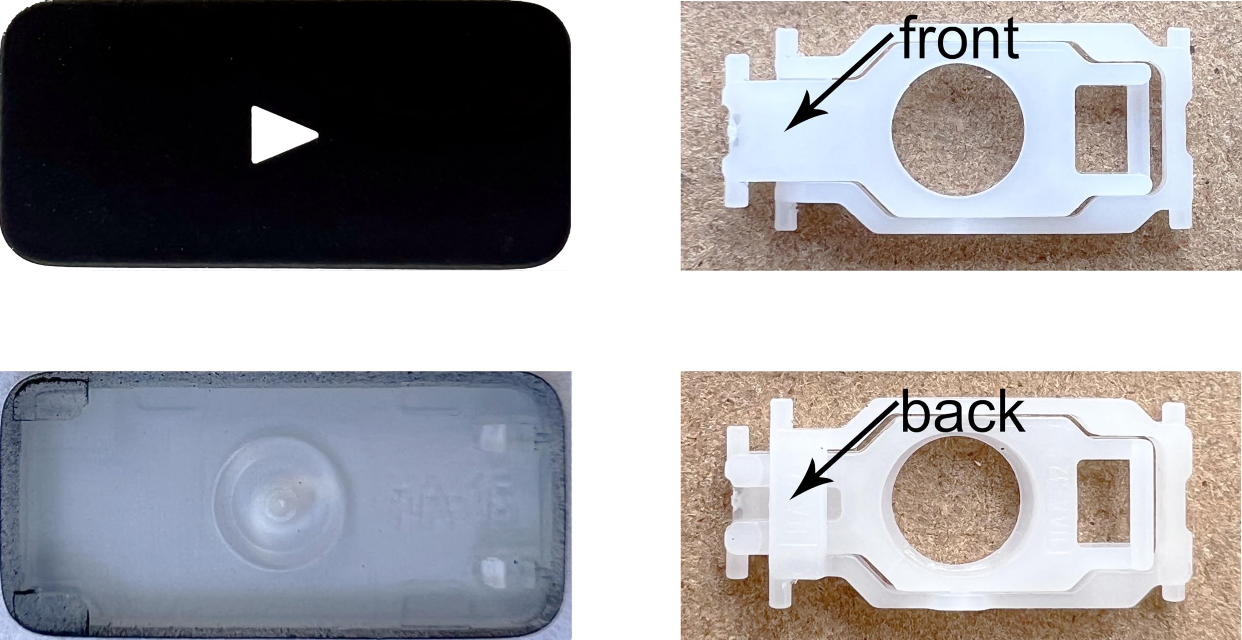 Dolphin.dyl Replacement Individual Key Cap with Hinge for (M1 M2) MacBook Pro A2141 A2251 A2289 A2338 A2442 A2485 MacBook Air A2179 A2337 A2681 (Right Arrow Key)