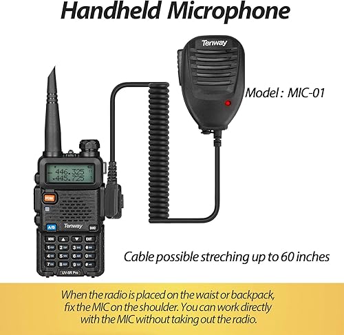 Miniatura 5 de Radio Ham UV-5R Pro 8 vatios de doble banda de dos vías Radio con radioaficionado y altavoz de mano micrófono y antena, paquete de 6