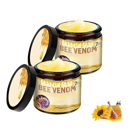 Bee Venom - Crema para la piel, 2 unidades de crema natural de veneno de abeja, adecuada para el cuidado diario de la piel y la mayoría de tipos de