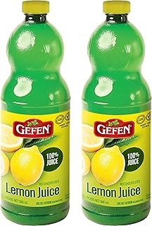 Gefen Lemon Juice, 32oz (2 pack) 100% Juice From Concentrate