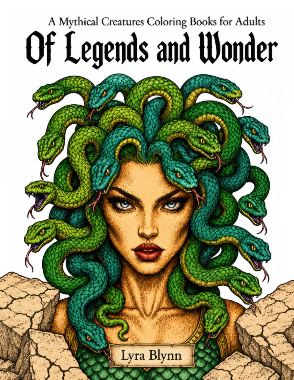 A Mythical Creatures Coloring Book for Adults: Of Legends and Wonder, Intricate Illustrations with Portraits, Fantasy Scenes and Ancient Myth Art (Fantasy Coloring Books for Adults)
