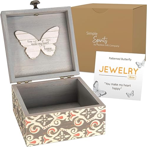 Pavilion Gift Company 41102 Caja de joyería especial con diseño de mariposa simple para alguien