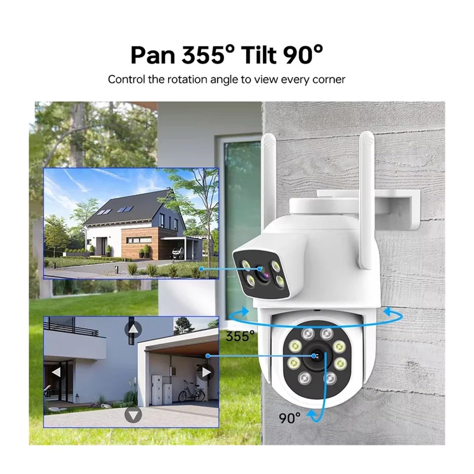 16CH 8MP 4K Double Objectif sans Fil WiFi PTZ caméra système de(None,8Pcs 8MP WiFi Came)