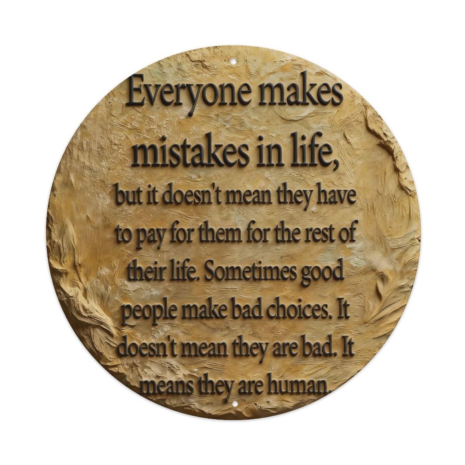 Zlatcbu Vintage Everyone Makes Mistakes In Life Metal Tin Sign Retro Wall Art Poster, Decor For Home Living Room Bar Cafe Garage, 8X8 Inch