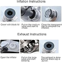 Vista 6 de Colchón inflable de viaje de aire para automóvil, cama de asiento trasero con bomba de aire, 51.2 x 10.6 x 14.6 pulgadas, portátil, para camping