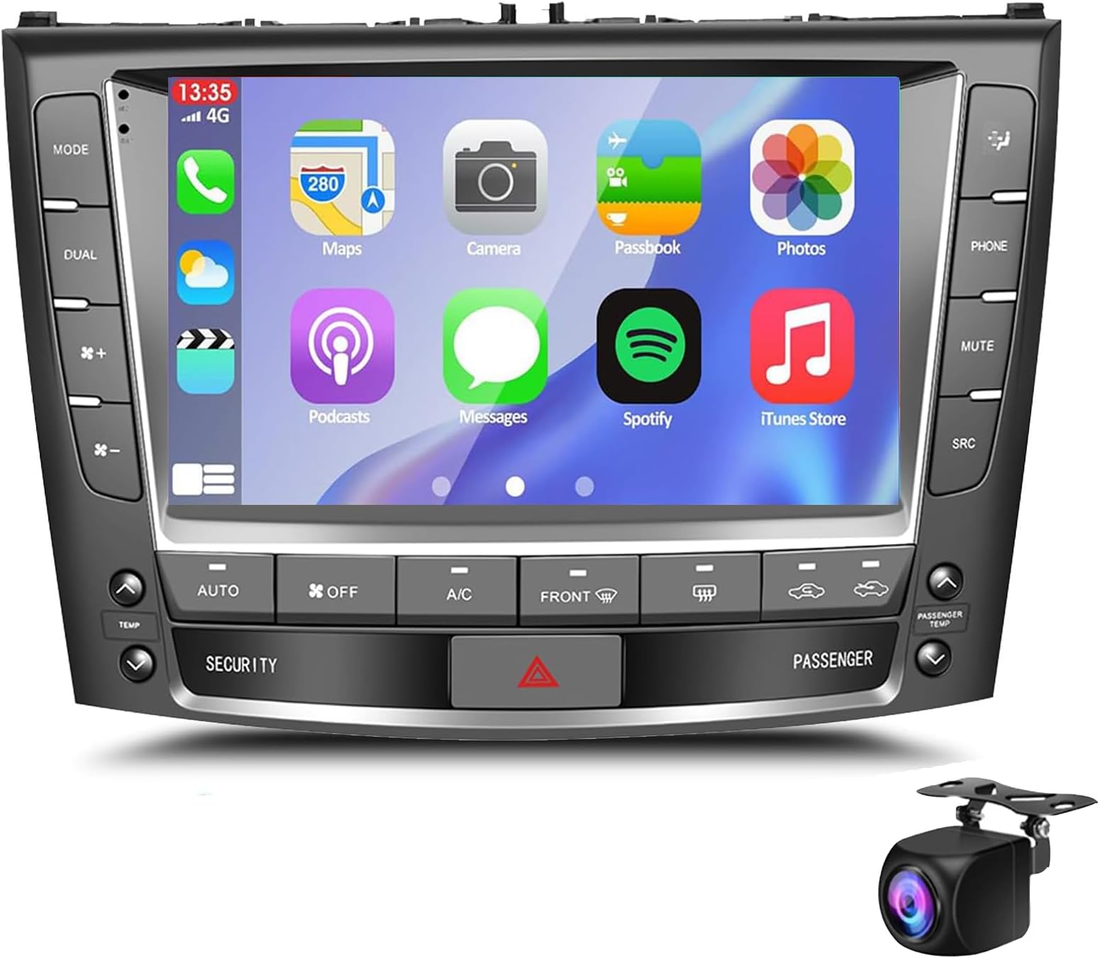 Android 14 Car Stereo For Le-xus IS250 IS300 IS350 2006-2010 With Wireless CarPlay Android Auto,9" Touchscreen Car Radio With Mirror Link Voice Control WiFi/GPS Bluetooth FM/RDS+Backup Cam(Size:M100S)