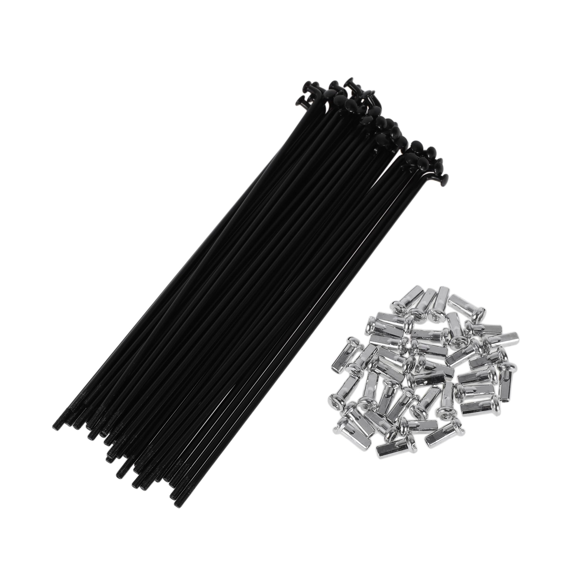 VekAuto 36 Set 12G Bicycle Spokes 152mm Bike Wheel Spokes 45 Steel Black