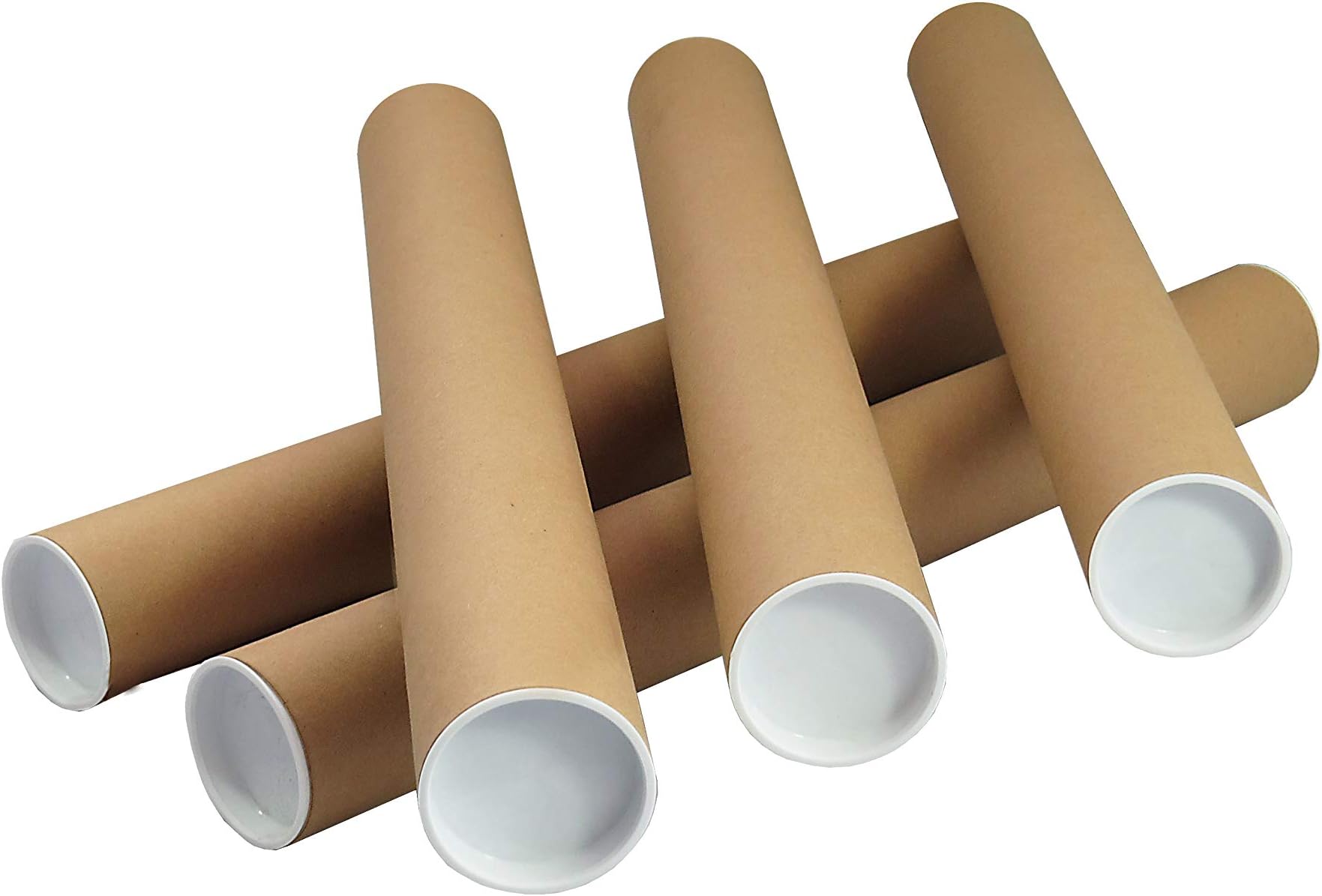 Globe Packaging 5 x A2 QUALITY POSTAL TUBES POSTER 460mm x 50mm ROLLS + END CAPS