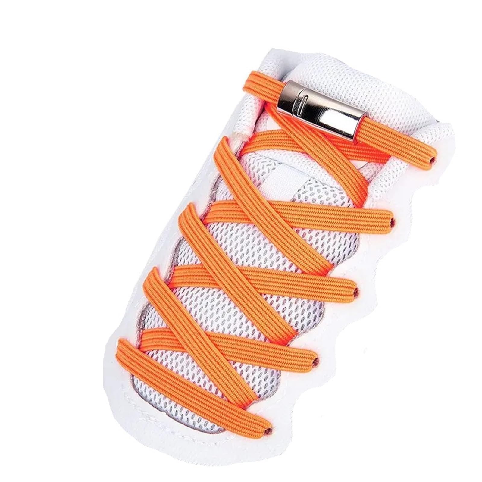 GPDNBIEU Shoelaces, No Tie Elastic Shoelaces Stretch Tieless With Flat Shoe Laces One Size Fits All For Kids And Adults Shoelace(White)