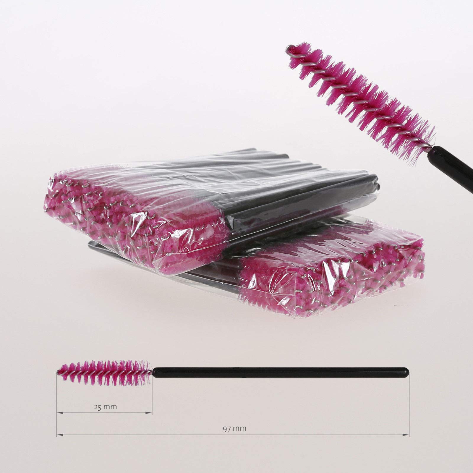 Set de 3 colores de extensión de pestañas, cepillo para pestañas.