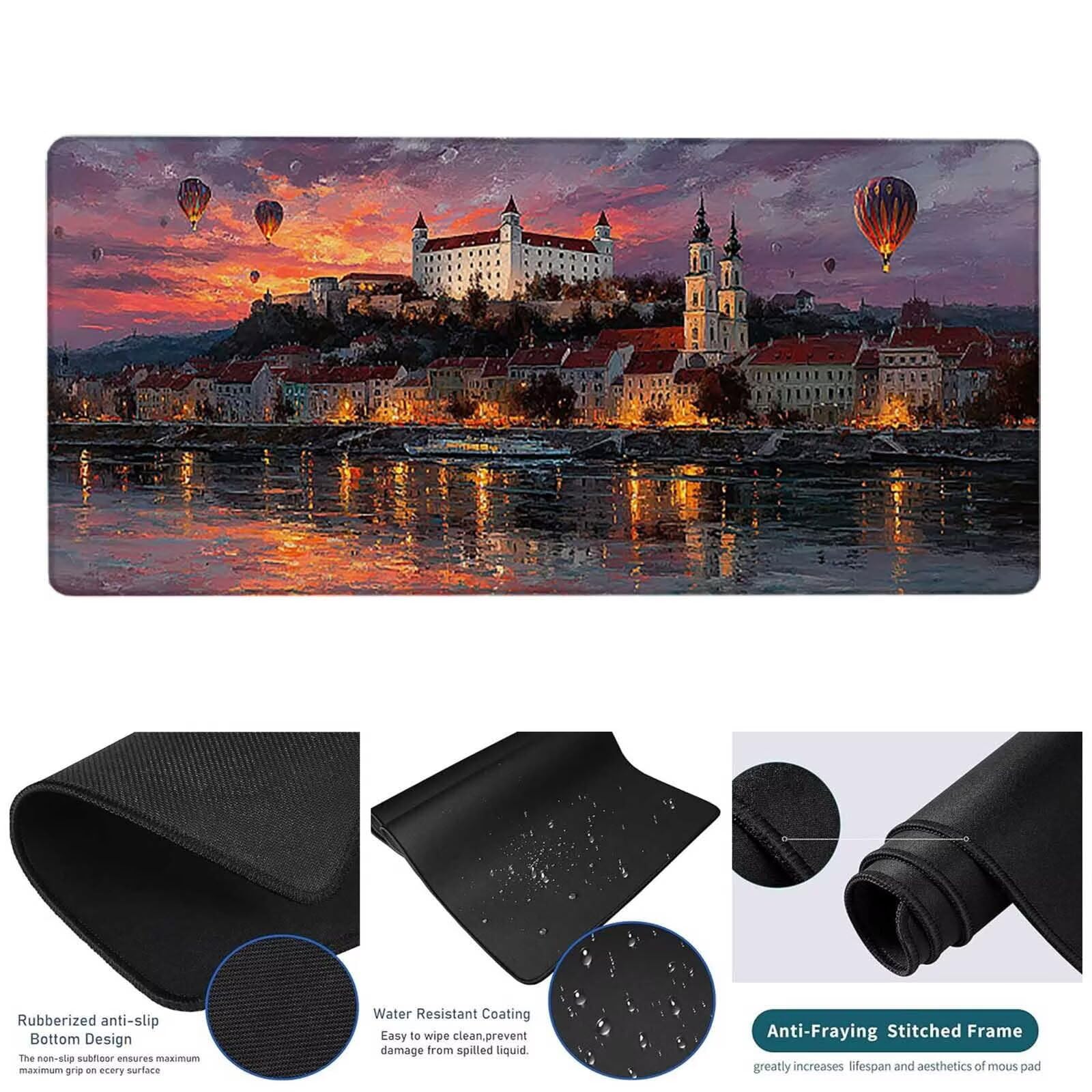 Szara podkładka pod mysz do gier, duża podkładka pod mysz XXL 1500x800x3 mm, podkładka pod mysz do klawiatury i biura, akcesoria do gier, antypoślizgowa, poprawia precyzję i szybkość dla gracza l-8373