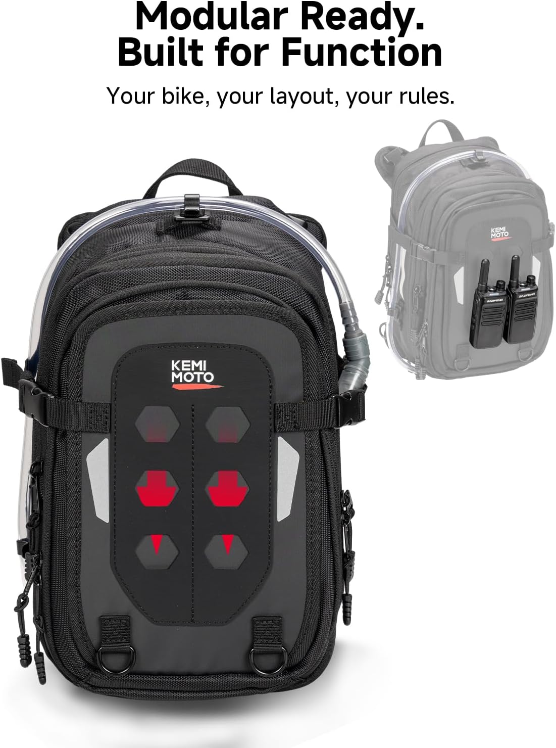 KEMIMOTO Motorcycle Tank Bag Backpack, 9-12L Waterproof Storage bag