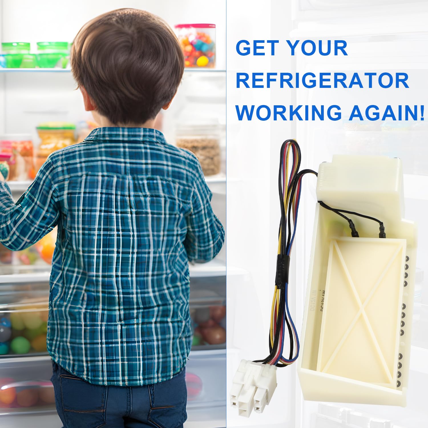 DA31-00043E FBZA-1750-10A Refrigerator Air Duct Switch Electric Damper Motor Compatible with Samsung Fridge Freezer, Replacement for Nsba001Te1/Du25-0 Motor Geared Dc Damper, DC 12V