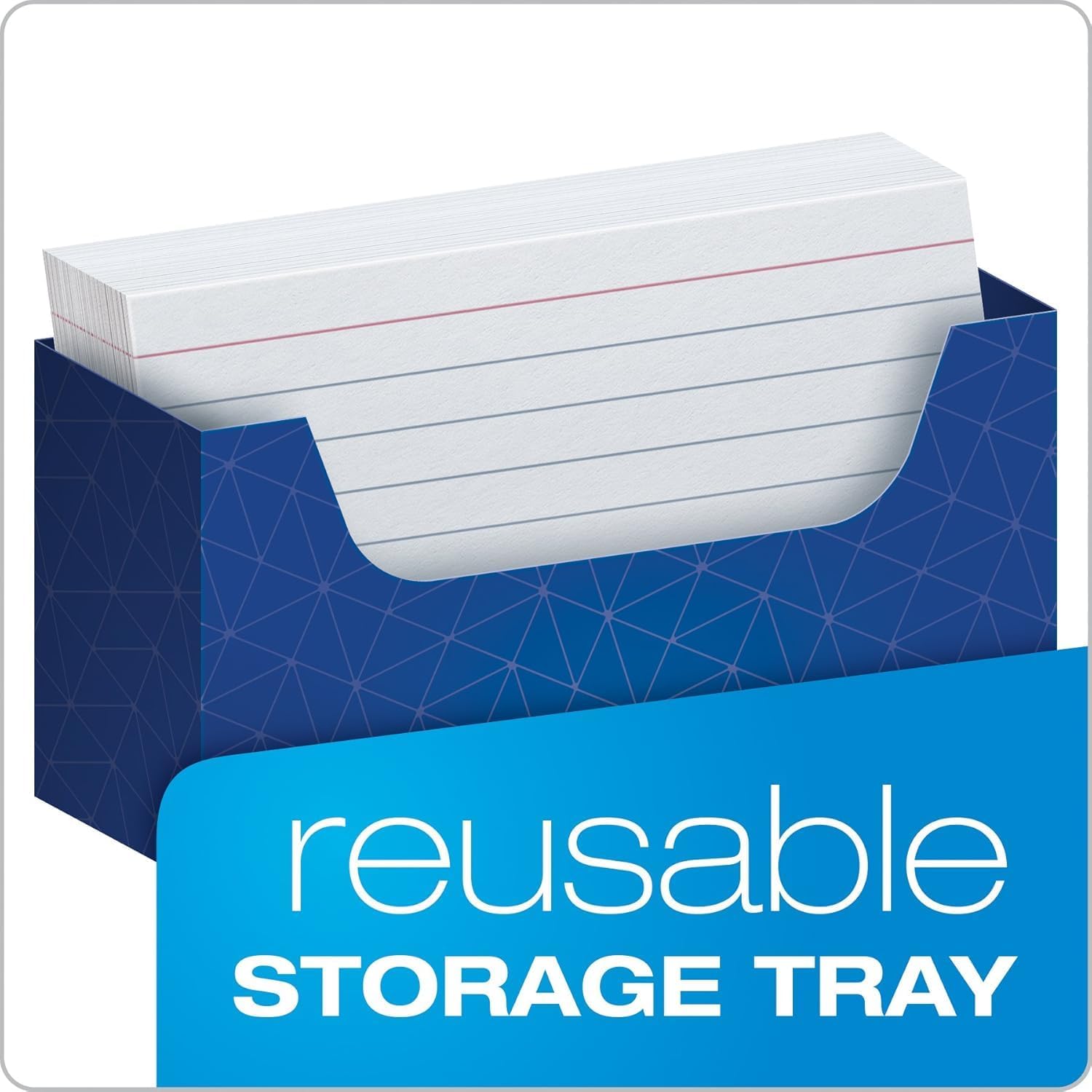 Oxford Ruled Index Cards with Reusable Storage Tray, 3” x 5”, Flashcards for School and Studying, Recipes, Note Cards, 10 Packs, 1,800 Total (73168)