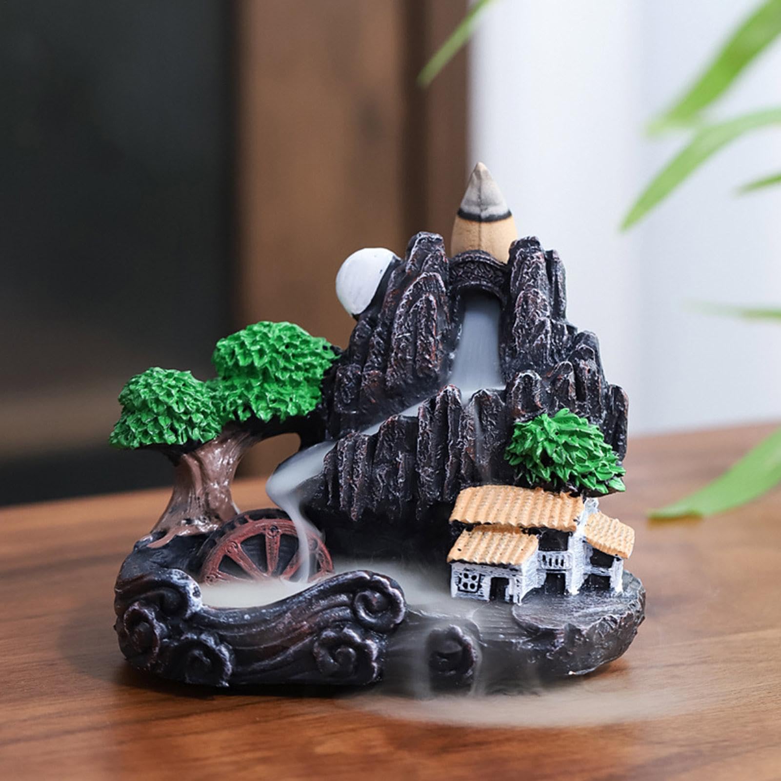 Bruciatore di incenso a riflusso, bruciatore di incenso conico – Supporto | per incenso creativo a riflusso | Ornamento Zen, Bruciatore di incenso per soggiorno, studio, sala da tè, bagno