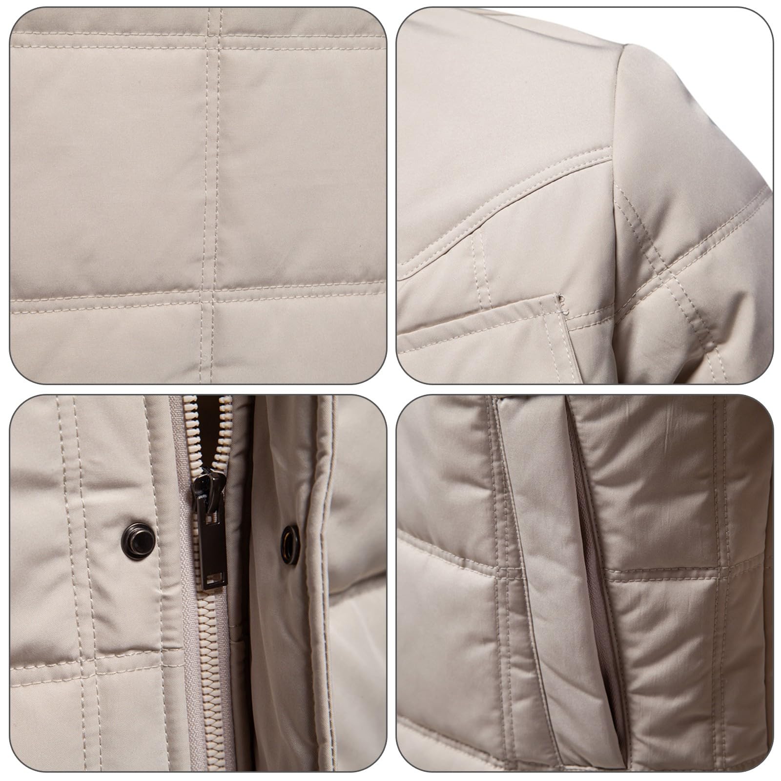 Men's Spring Autumn Winter Stand Collar Coat Jacket Casual Fashion Coat American Style Splicing Top Casual Jacket Chaqueta Térmica Hombre Plumifero Nieve Hombre