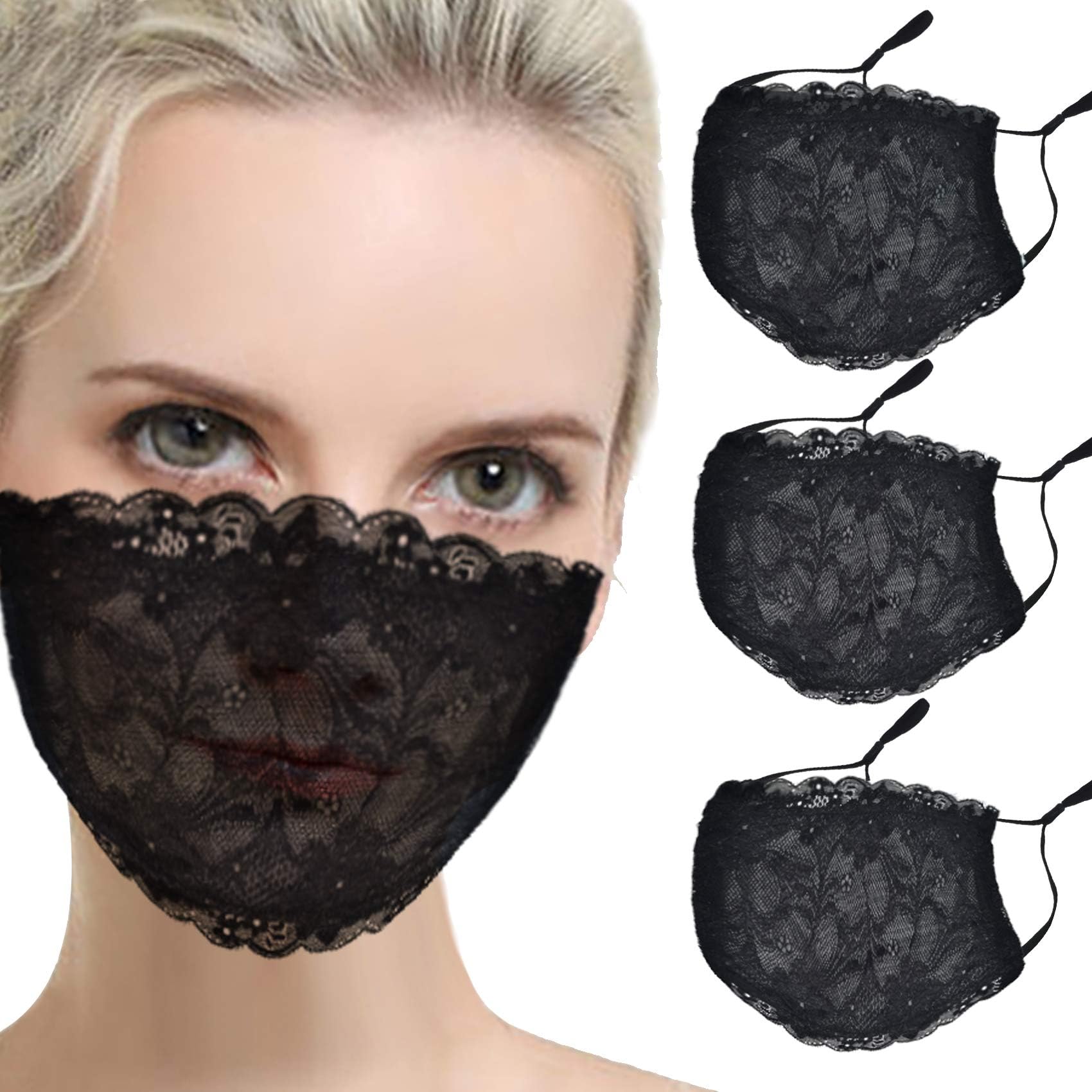 UOUDIOFace Cover Bandana, Soft Cotton Fabric Mask Half Face Protective, Fashion Unisex Paisley Balaclava (Black1 Black1 Black1)
