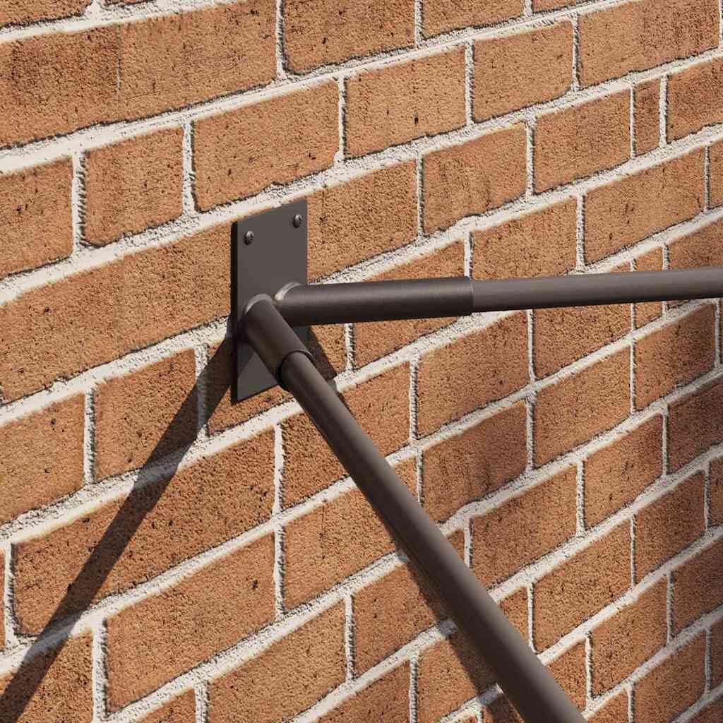 Fahnenhalter Schwarz aus Stahl, Wandhalterung für Fahnenmast bis 21 mm, 11,5 x 7,5 x 0,2 cm, rostbeständig und wetterfest für Balkon, Garten und Innenbereich