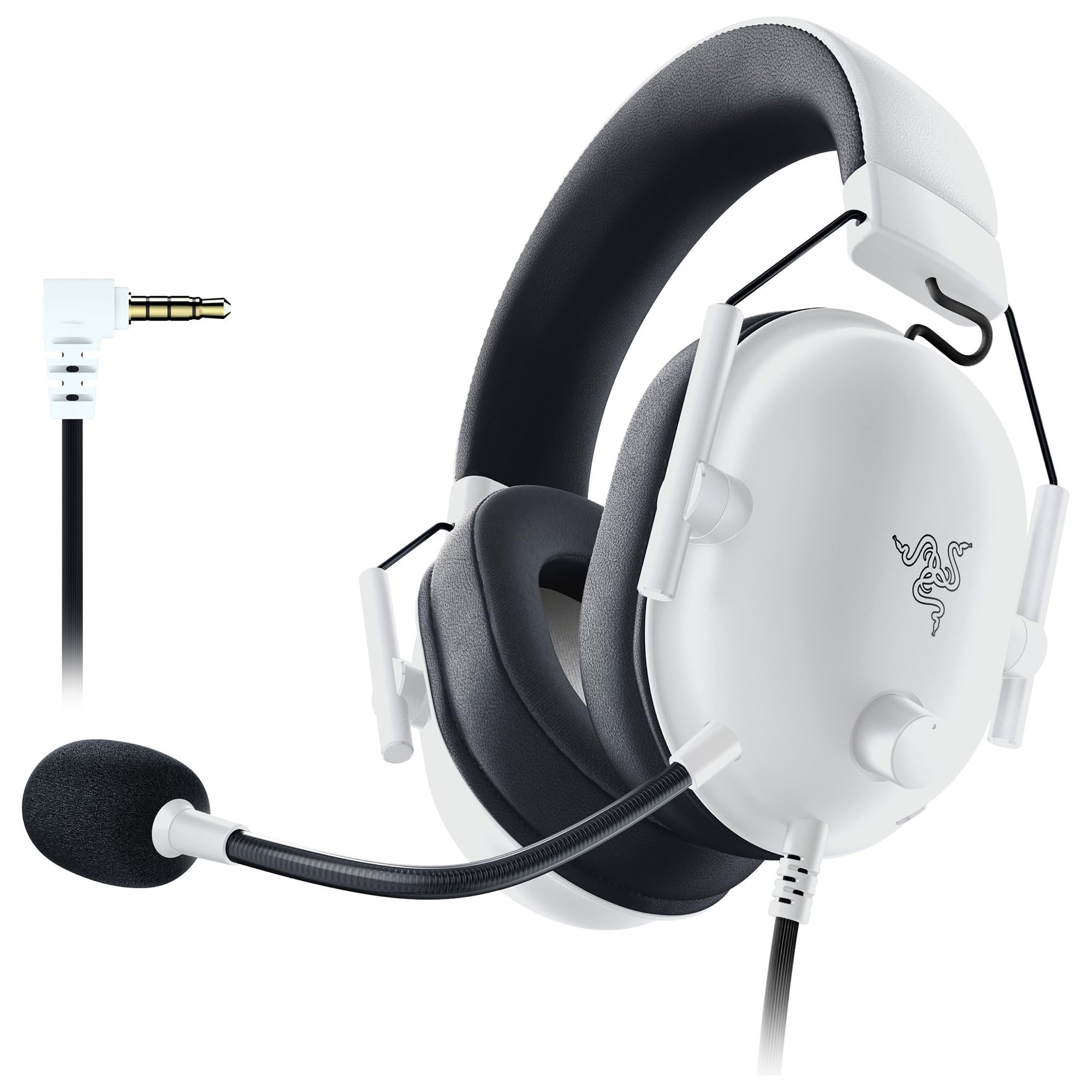 Razer BlackShark V2 X Gaming Headset: 7.1 Surround Sound - 50mm Drivers - Memory Foam Cushion - for PC, Mac, PS4, PS5, Switch, Xbox One, Xbox Series X|S, Mobile - 3.5mm Audio Jack - White