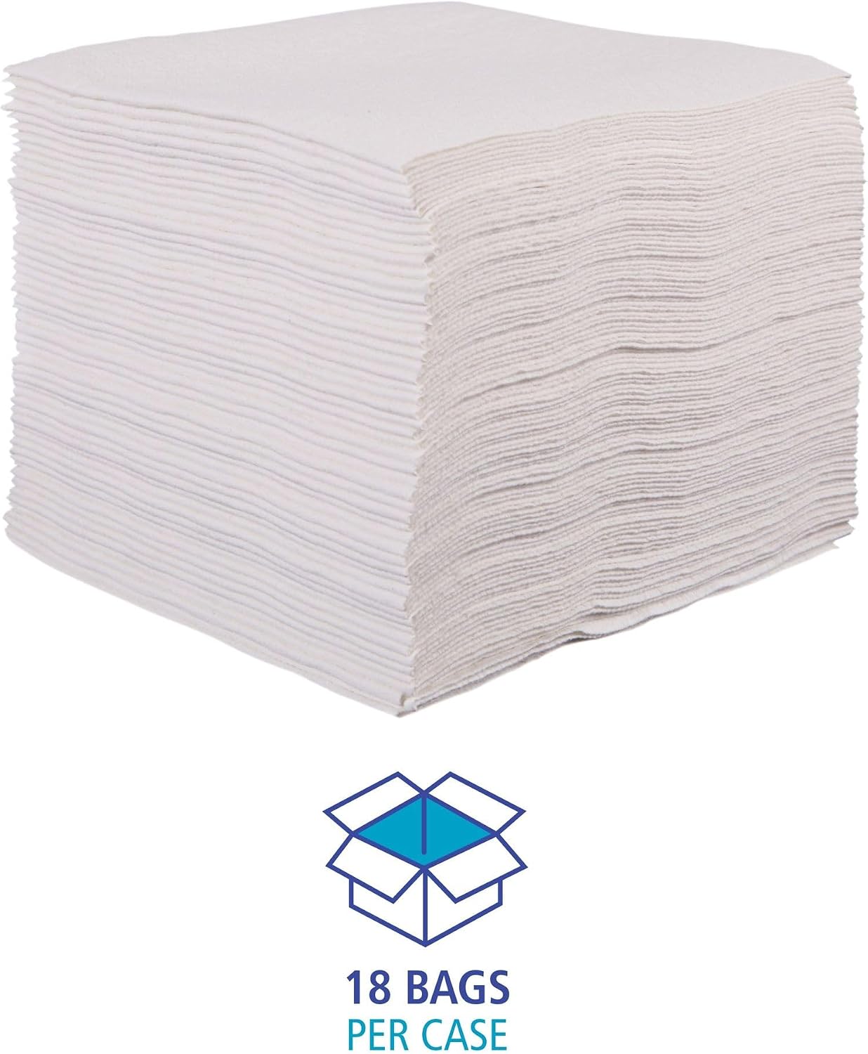 Boardwalk DRC Wipers, 12 x 13, White, 56 Bag, 18 Bags/Carton