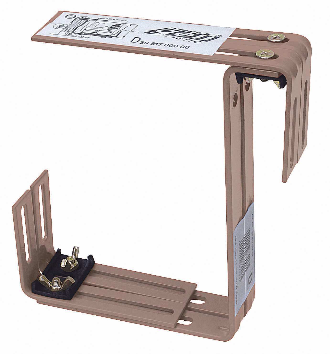 Balkonkastenhalter Für Standardkästen – Paarweise, Verstellbar Für Geländer 3-14 Cm, Belastbar Bis 25 Kg, Farbe Braun