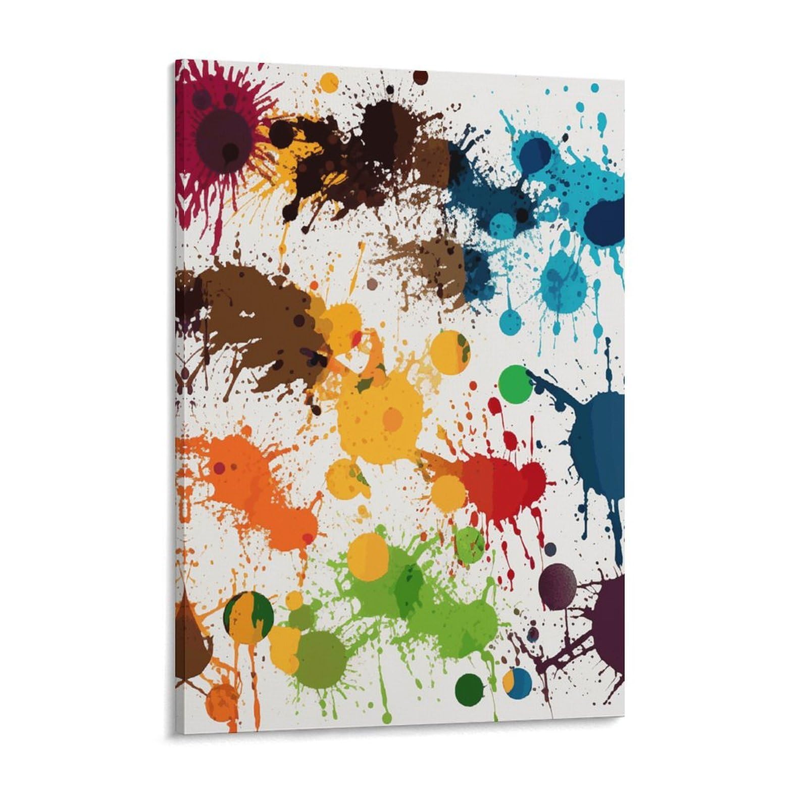 Abstract Paint Splashes Canvas Wall Art for Bedroom 18x24inch Canvas Prints Artwork for Walls Modern Picture Artwork Painting for Living Room Aesthetic Wall Paintings for Bathroom Kitchen Off