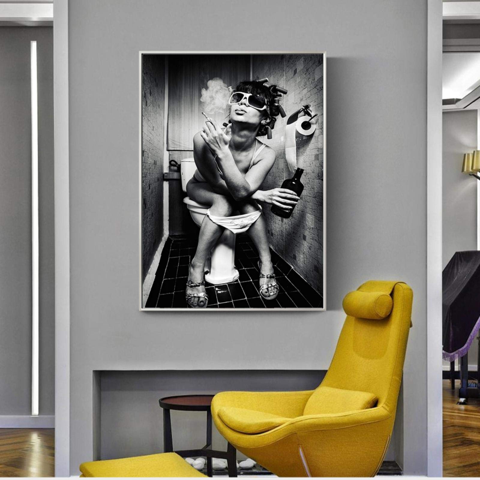 Amazon.co.jp: トイレの壁のポスターのセクシーな女性とタバコの