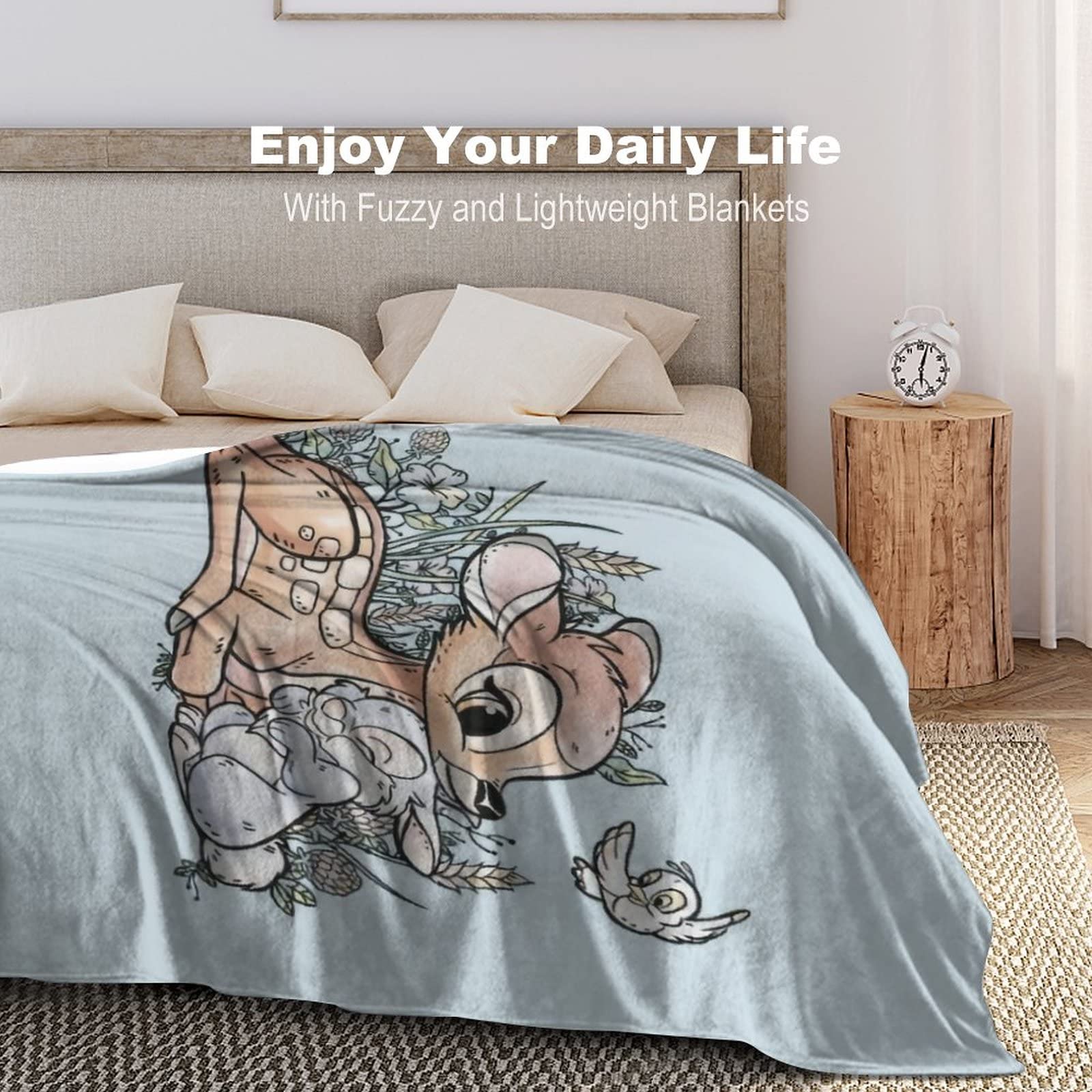 Amazon｜バンビ 毛布 おしゃれ ブランケット 人気 ひざ掛け かわいい