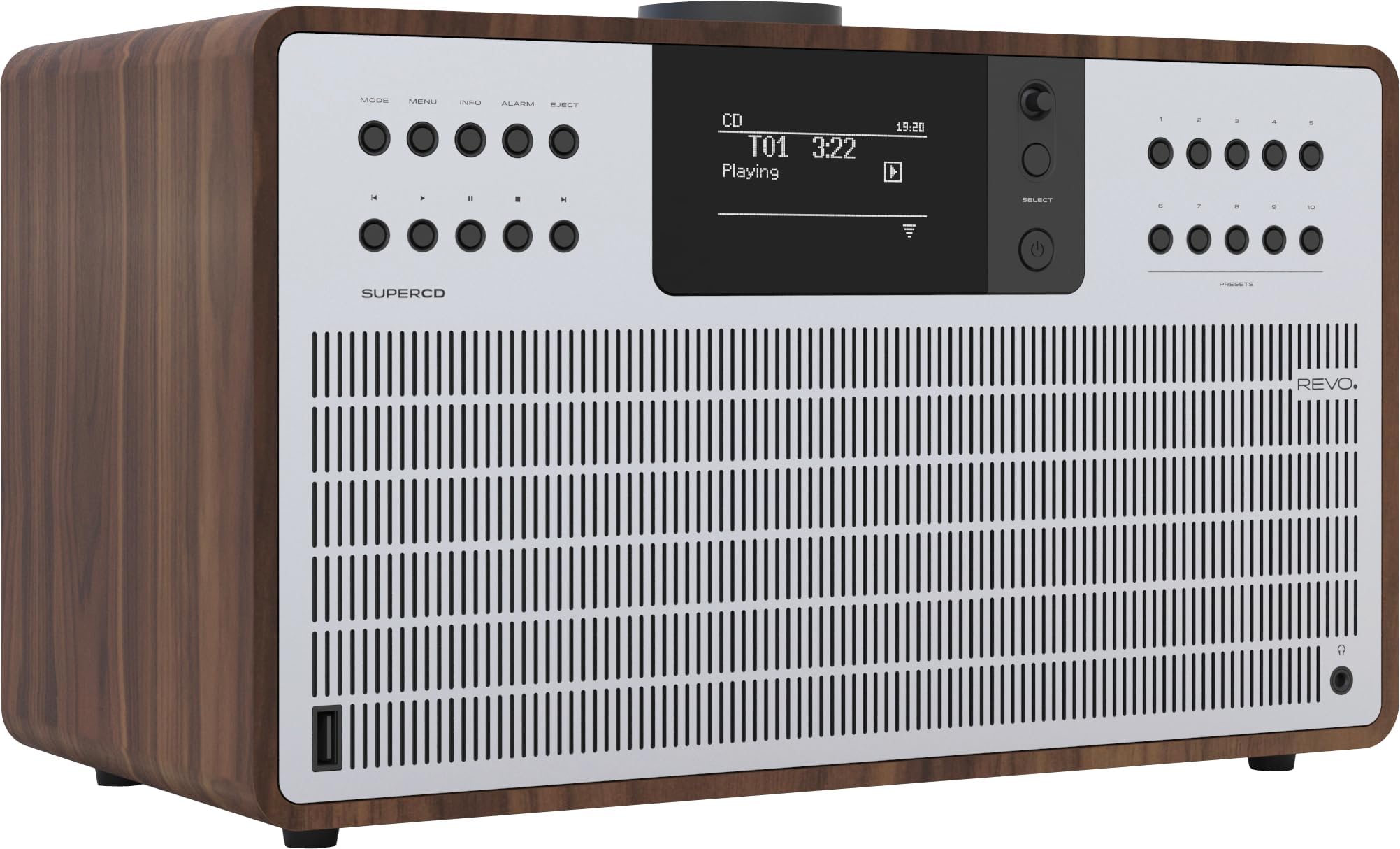 Revo SuperCD - Walnut/Silver
