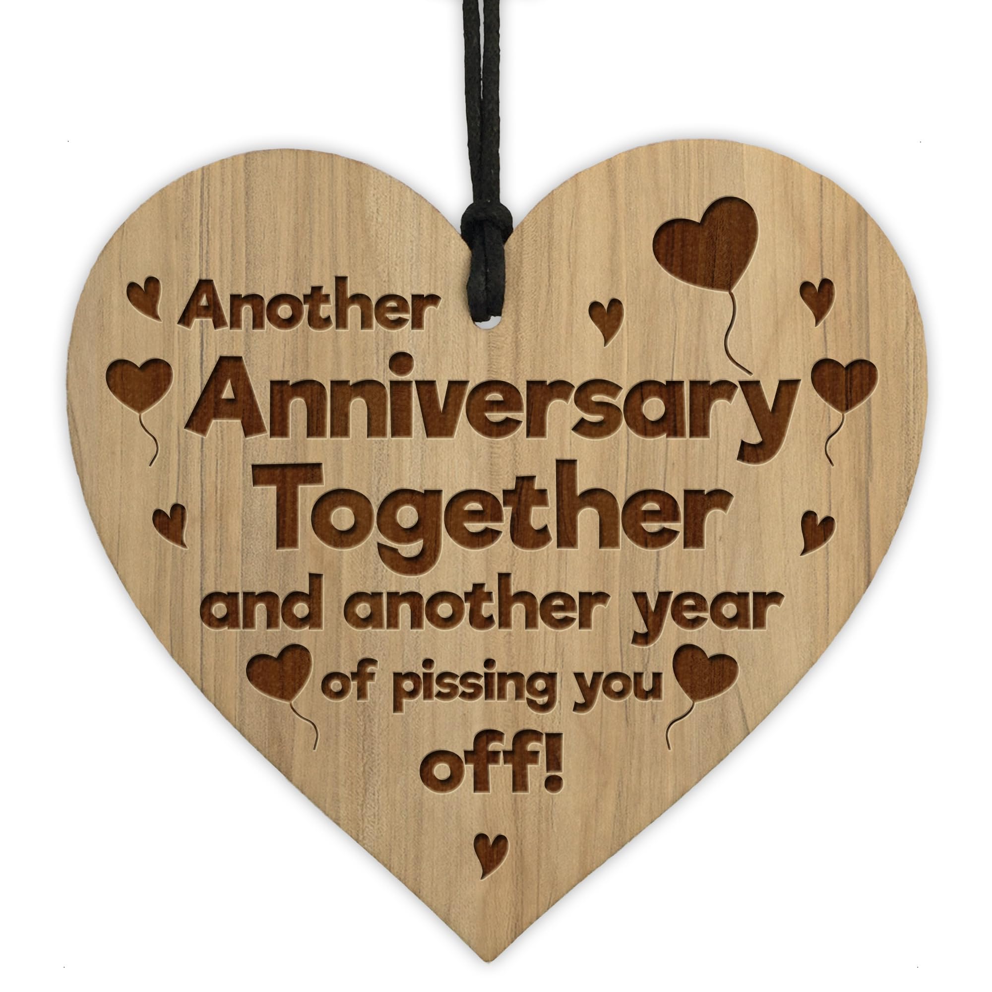 Red Ocean Funny JOKE Anniversary For Him Her Boyfriend Girlfriend Husband Wife Engraved Heart Humour Couple Funny Anniversary