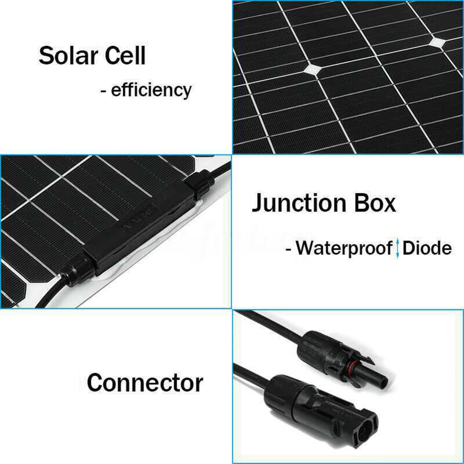 Pannello Solare Flessibile Portatile Da 15 W Kit Regolatore Solare Monocristallino Da 18 V Per Batteria Da 12 V Caricatore Per Telefono Cellulare Da Escursionismo Da Campeggio