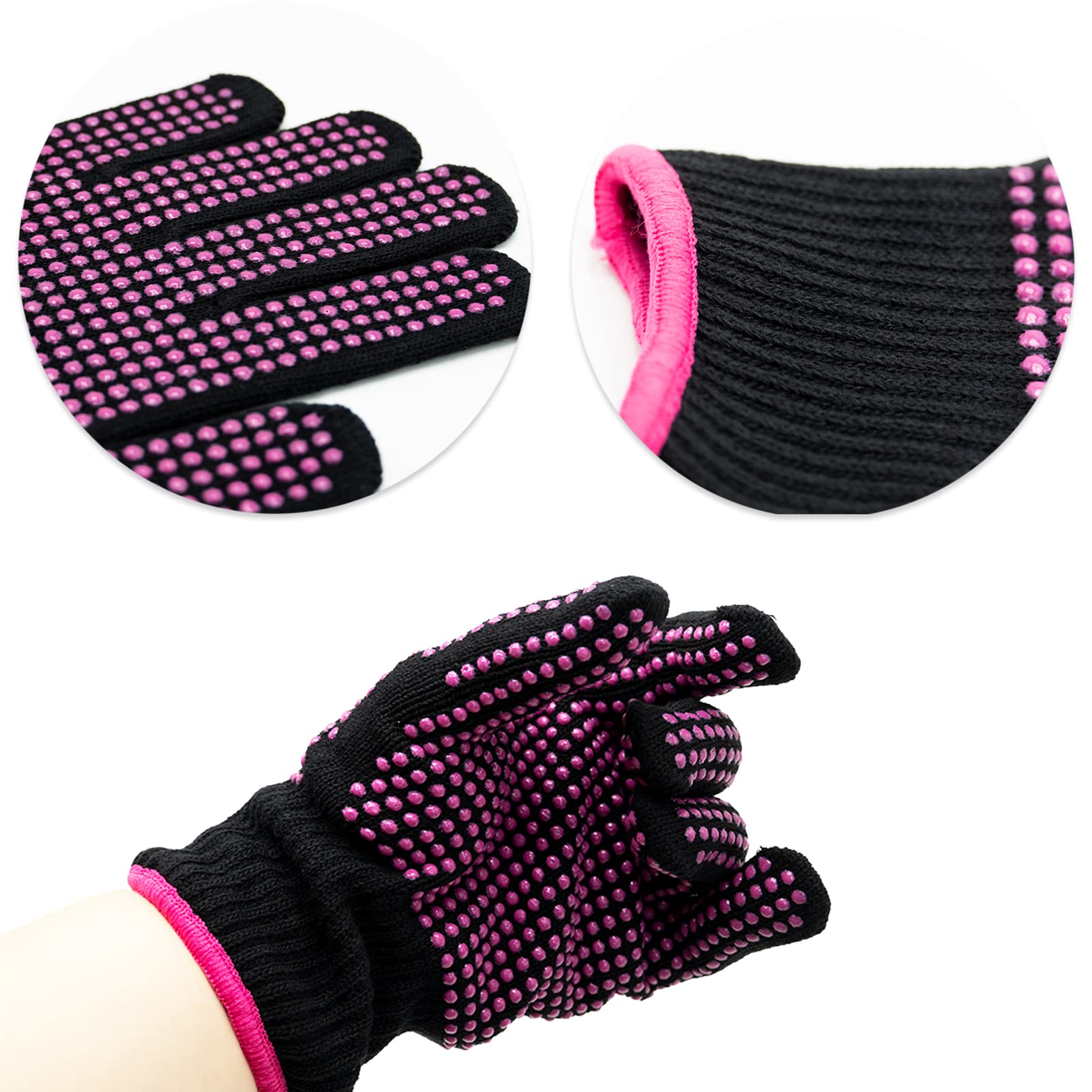 SZXMDKH Gants de coiffure résistants à la chaleur - Gants professionnels résistants à la chaleur avec picots en silicone pour outils de coiffure, fer à friser et fer plat