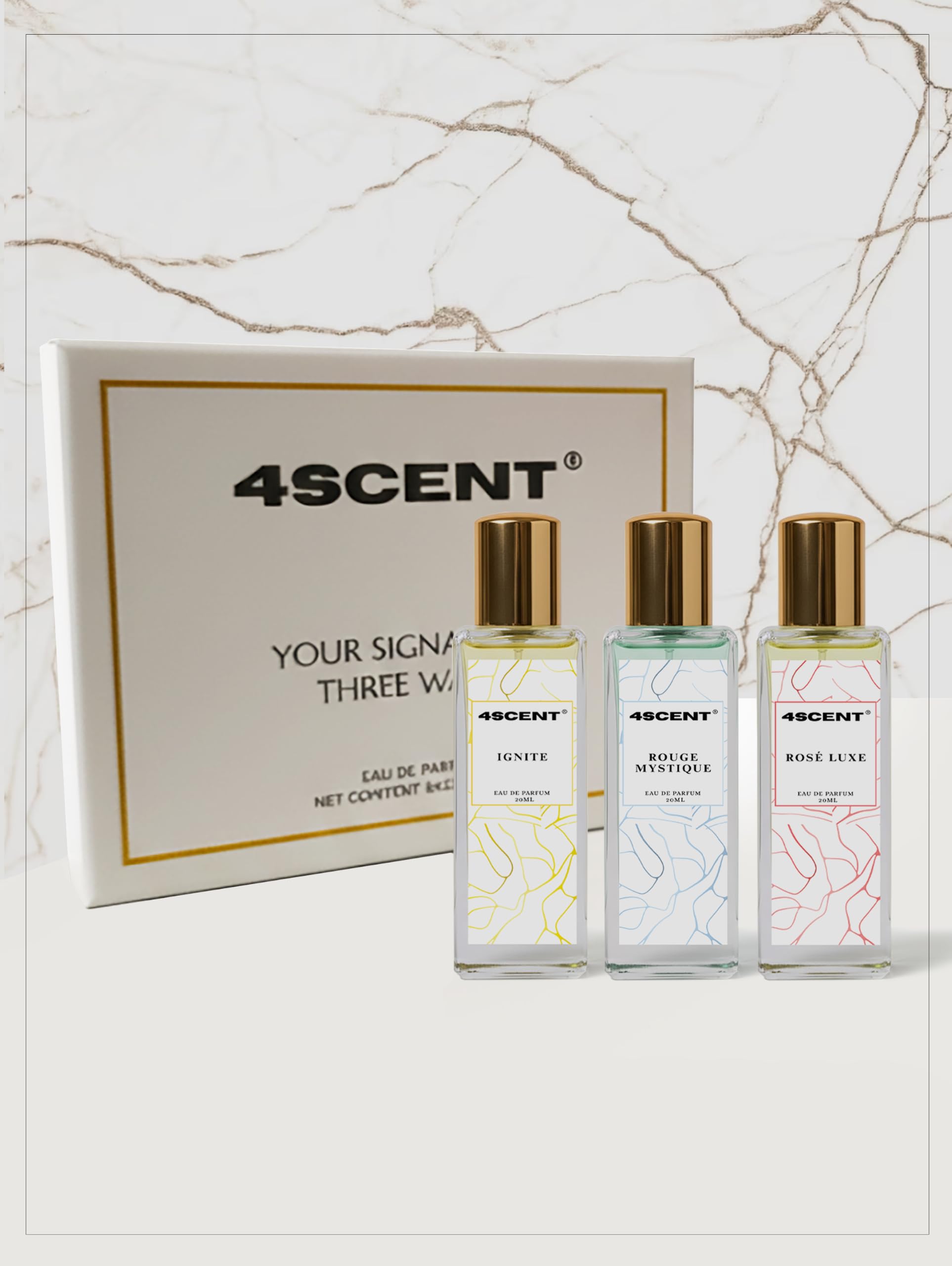 Luxury Perfume Gift Set | Long Lasting Eau De Parfum | 3 x 20 ml Perfume Spray for Men & Women | Mini Travel Perfume Collection | Floral, Woody & Fresh Fragrances | Gift Box-image-43