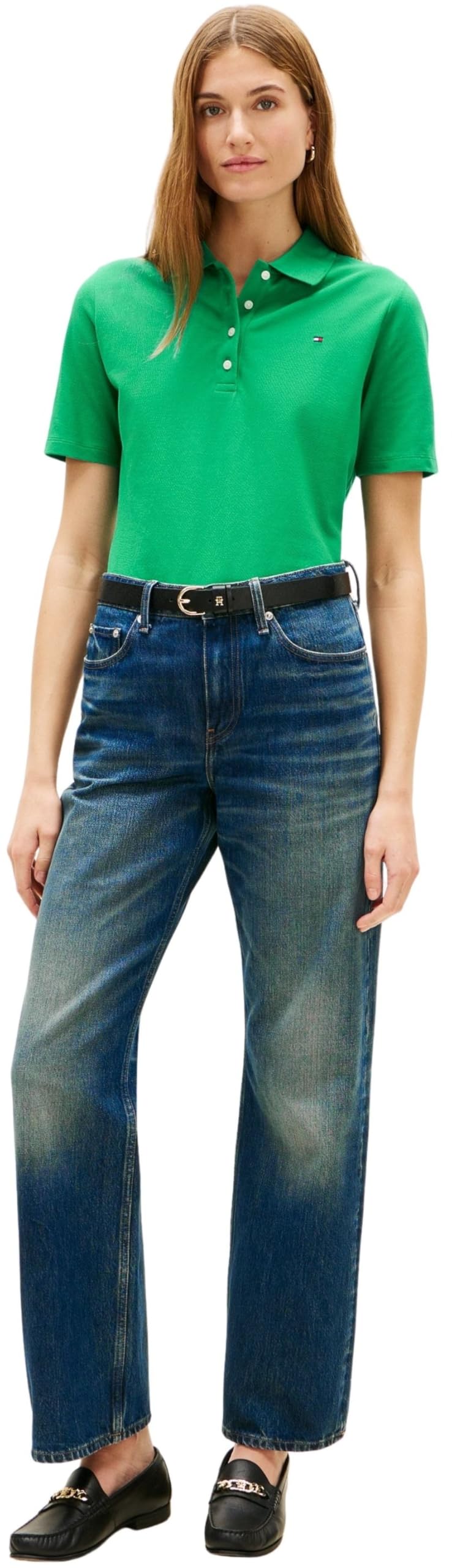 Tommy Hilfiger Polo de Manga Corta para Mujer Regular Fit