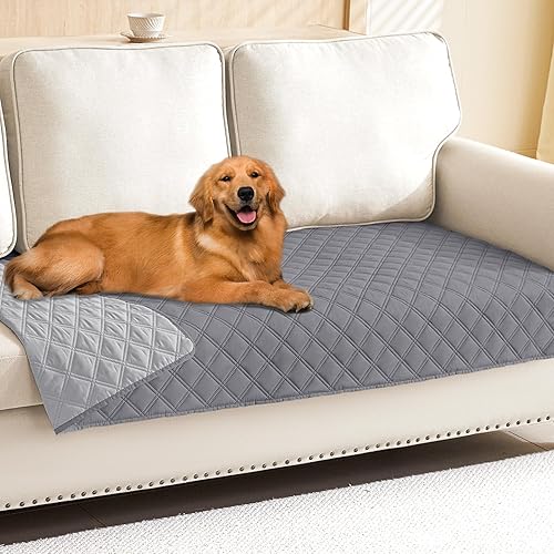 Miniatura 171 de Smiry Funda impermeable para cama de mascota, suave y lavable, para cama, sofá, reversible, perros pequeños, medianos, grandes, gatos, diseño
