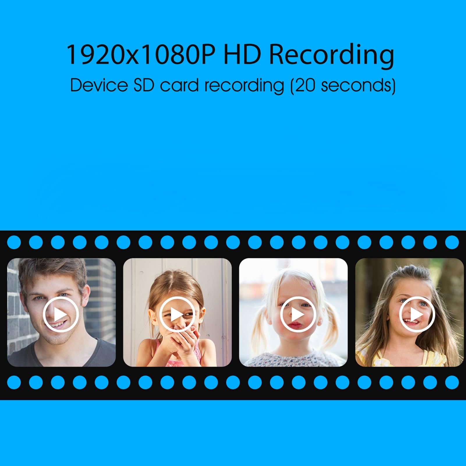 Denash Timbre con Video Inteligente 1080P con Detección de IA y Audio Bidireccional
