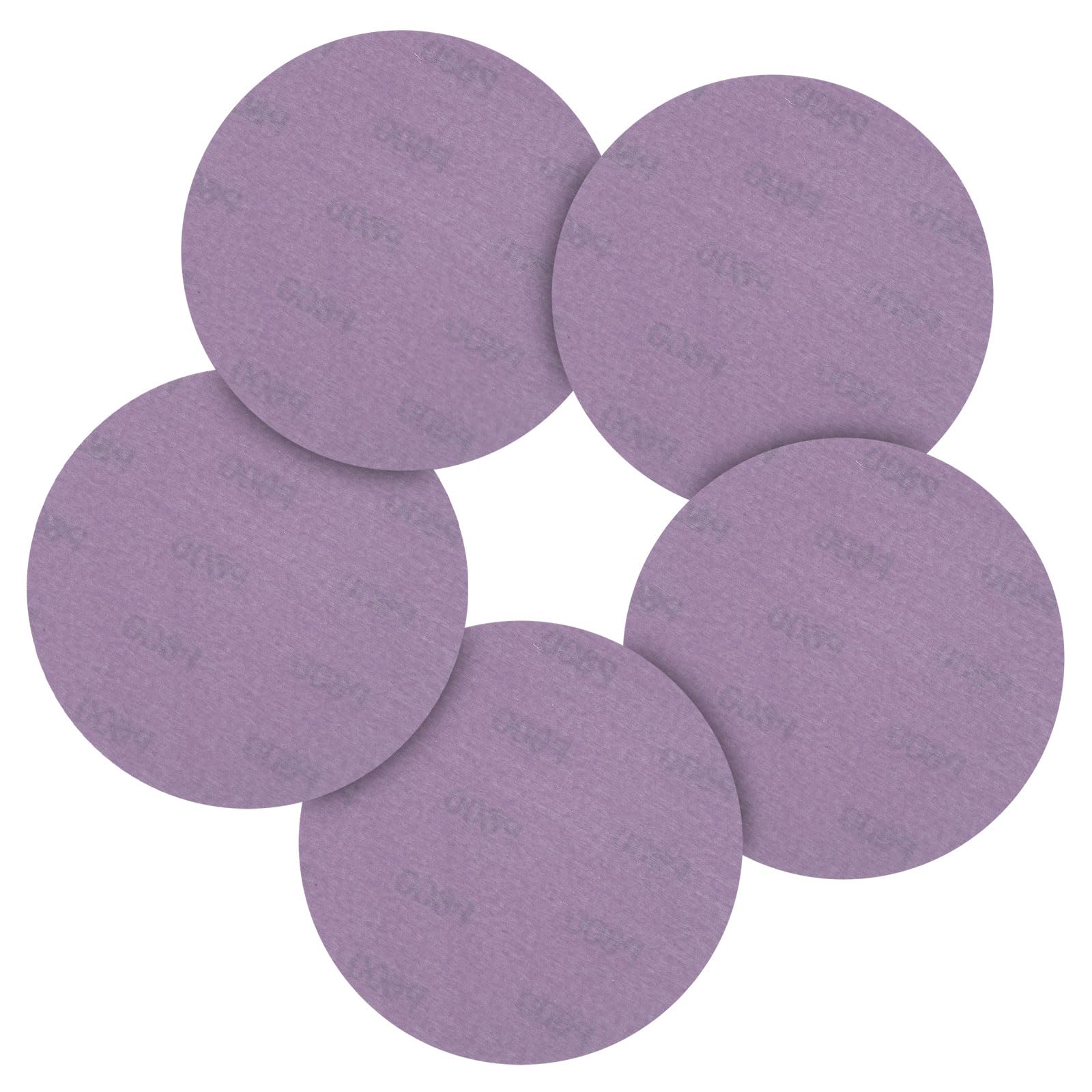 CoCud 50 Pcs 125 mm Sanding Disc 600 Grit Round Hook and Loop Sandpaper Fit for Orbital Sander or Automotive Car Repairing, Grinding and Polishing, Purple