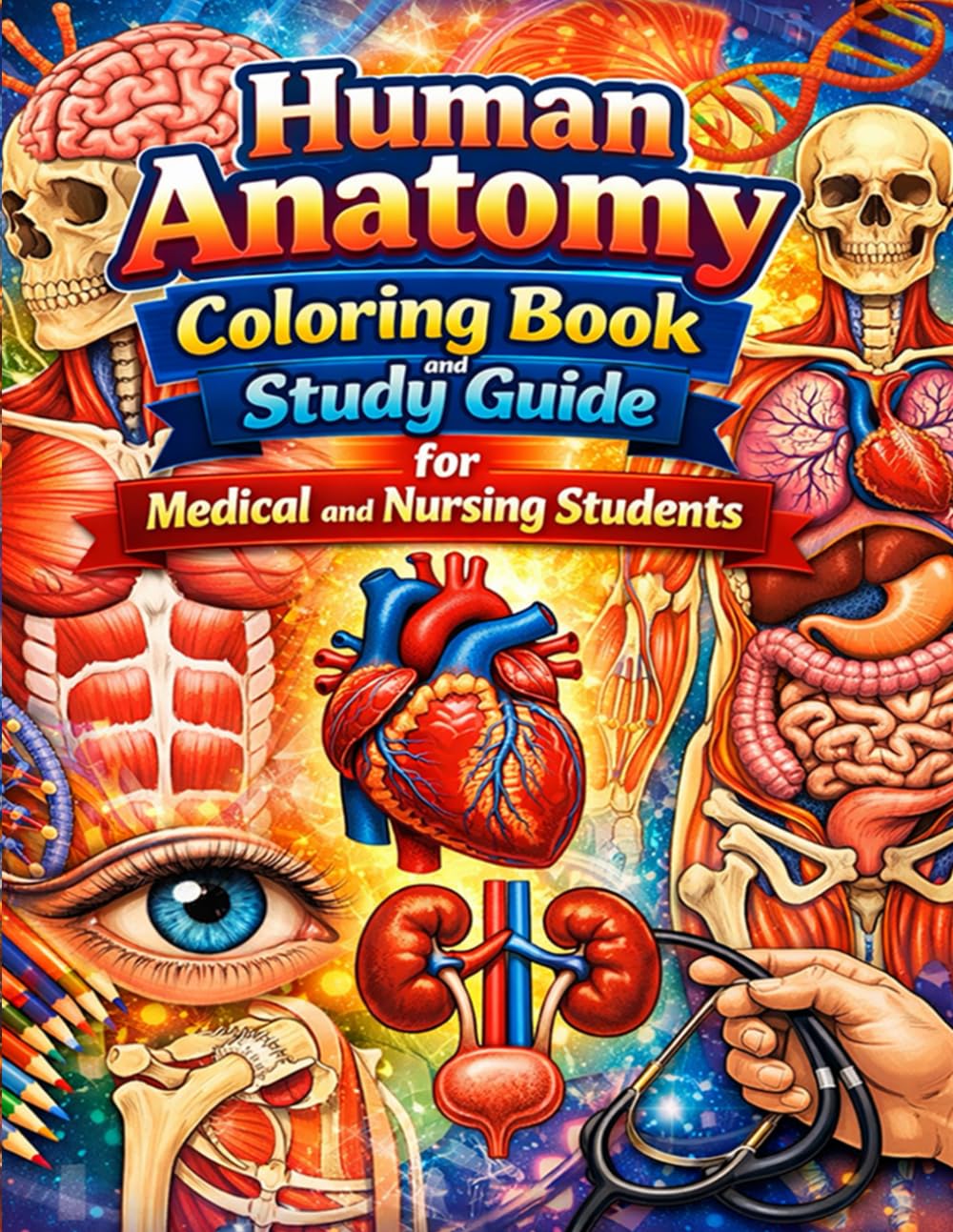 Human Anatomy Coloring Book and Study Guide for Medical and Nursing Students
