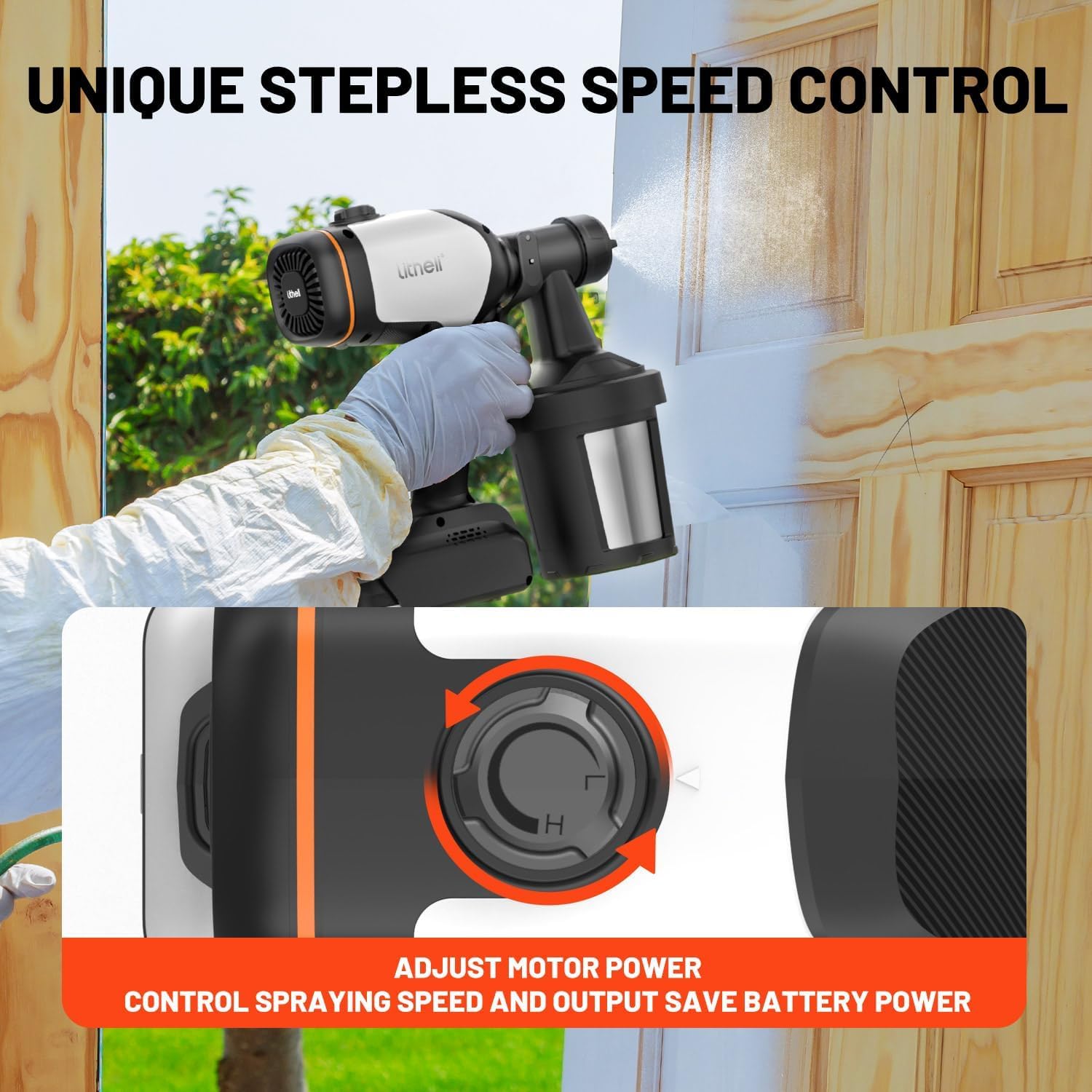 LiTHELi 20V Paint Sprayer - Cordless HVLP Gun -5 LiTHELi 20V Paint Sprayer - Cordless HVLP Gun -5